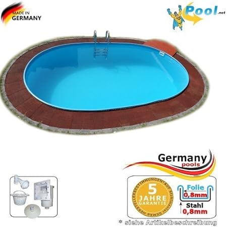 Ovalbecken 6,23 x 3,60 x 1,50 m Stahlwandpool Schwimmbecken Ovalpool 6,23 x 3,6 x 1,5 Swimmingpool Stahlwandbecken Fertigpool