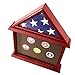 DECOMIL - Certificate and Document Holder with 3x5 Flag Display Case, Mango Finish