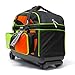 Pyramid Path Deluxe Double Roller with Oversized Accessory Pocket Bowling Bag (Lime Green/Orange)