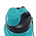 Nomader BPA-Free Collapsible Sports Water Bottle - Foldable with Reusable Leak Proof Twist Cap for Travel Hiking Camping Outdoor and Gym - 22 oz (Aqua Blue)