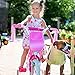 Girls Bike Decorations&BAPHILE Bicycle Accessories Kit-Flower Bell, Handlebar Grips,Tassel Ribbon Streamers,Butterfly with fish Bike Wheel Spokes,Butterfly Stickers,Rabbit Balloon,Screwdriver For kidsthumb 3