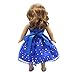 Tinksky Fashion Sequins Sleeveless Party Dress for 18 Inch American Girl Dolls (Blue)