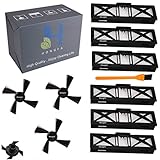 Hongfa (9 Packs) Neato Botvac Connected Ultra Performance Filters (D80, D85) and Neato Side Brushes, Replacement for Neato Vacuum Parts D80, D85, 80, 85,D70,70e, 75
