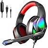 Gaming-Headset-for-PS4-PS5-Xbox-One-Stereo-Sound-Over-Ear-Headphones-with-Noise-Cancelling-Mic-Soft-Memory-Earmuff-PC-Gaming-Headphones-with-Colorful-LED-Light-35mm-Splitter-Cable-Included Gaming Headset for PS4 PS5 Xbox One, Stereo Sound Over Ear Headphones with Noise Cancelling Mic, Soft Memory Earmuff, PC…