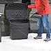 FCMP Outdoor - Outdoor Salt, Sand, and Storage Bin – Industrial Deck Box, Multi-purpose for Entranceways, Porch, Patio (SB140-BLK) Black (5 cu ft)