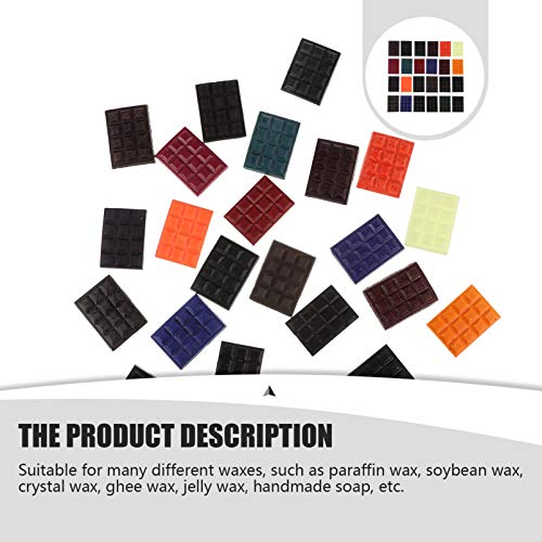 EXCEART 1 Set 24 Kleuren Diy Soja Kaars Dye Cube Kleuring Voor Unieke Soja Kaarsen Geurkaars Maken Kleur Chip - Image 3