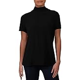 Anne Klein Women's Solid Mock Neck Top