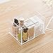 Cq acrylic Multifunctional Cotton Swabs Organizer and Cotton Balls Storage,Cleaning Pad Holder and Swab Storage canisters,5.5 x 4 x4.7inch,Pack of 1