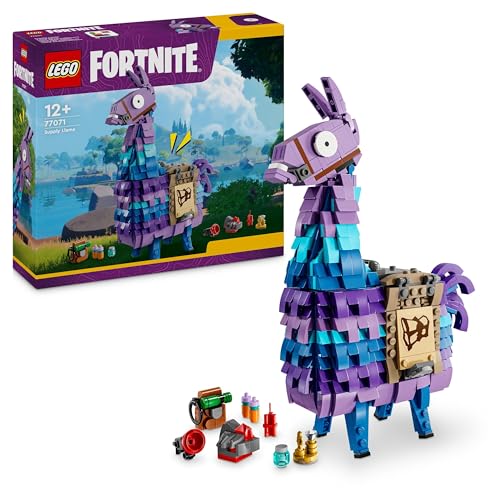 LEGO Fortnite Vorratslama Spielzeug - Spielfigur zum Bauen & Sammeln aus Videospiel - Zubehör wie Schlürfsaft - Gaming Spielset - Gamer Geschenk für Jungen, Mädchen und Teenager ab 12 Jahren - 77071