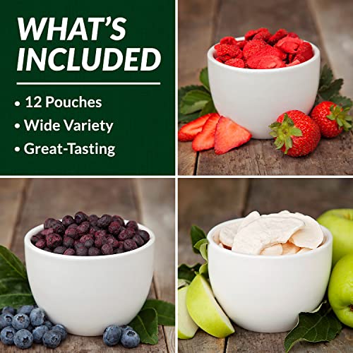 Valley Food Storage Freeze Dried Fruit Bucket 12 Pouches Premium