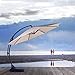 Grand Patio Napoli Deluxe 11 FT Curvy Aluminum Offset Umbrella, Champagne