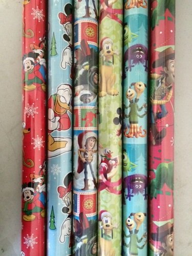 4 PACK: PIXAR & DISNEY ASSORTED BOY XMAS WRAPPING PAPER