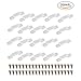 Adecorty 20 Lots Strip Light Mounting Bracket Clips with 40 Screws for SMD5050 5630 3528 2835 LED Strip Lights (12mm/0.47inch Wide Translucence Silicone)