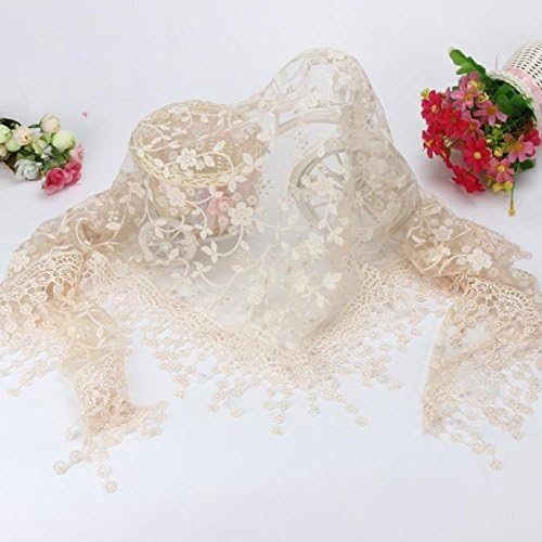 MATISSA Newborn Baby Girl/Boy Lace Tassels Wrap Swaddle Layer Baby Photography Prop (Beige) - Image 3