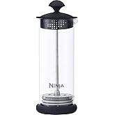 Ninja Coffee Bar Easy Milk Frother with Press Froth Technology, 5 oz. Clear/Black