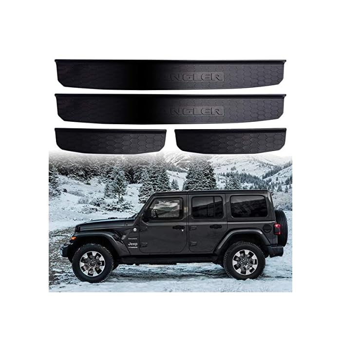 Buy XBEEK Door Sill Guards Entry Guards for 20182019 Jeep Wrangler JL