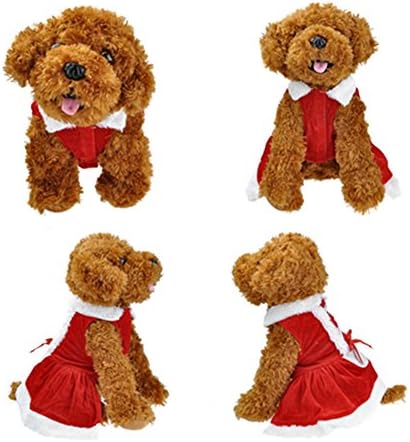 Yoption Dog Puppy Pet Christmas Skirt Santa Claus Dress Costume Dog Outwear Coat Apparel (XXS)