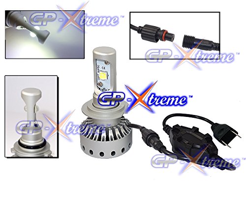 GP Xtreme H7 LED CREE XHP50 Super White 6000K Headlight Bulbs Conversion Kit 8000LM Lumen High Beam, Low Beam, Head Lamp, Fog Lamp, DRL Light For BMW Mercedez Benz Volvo Honda Lexus Dodge Ford Nissian