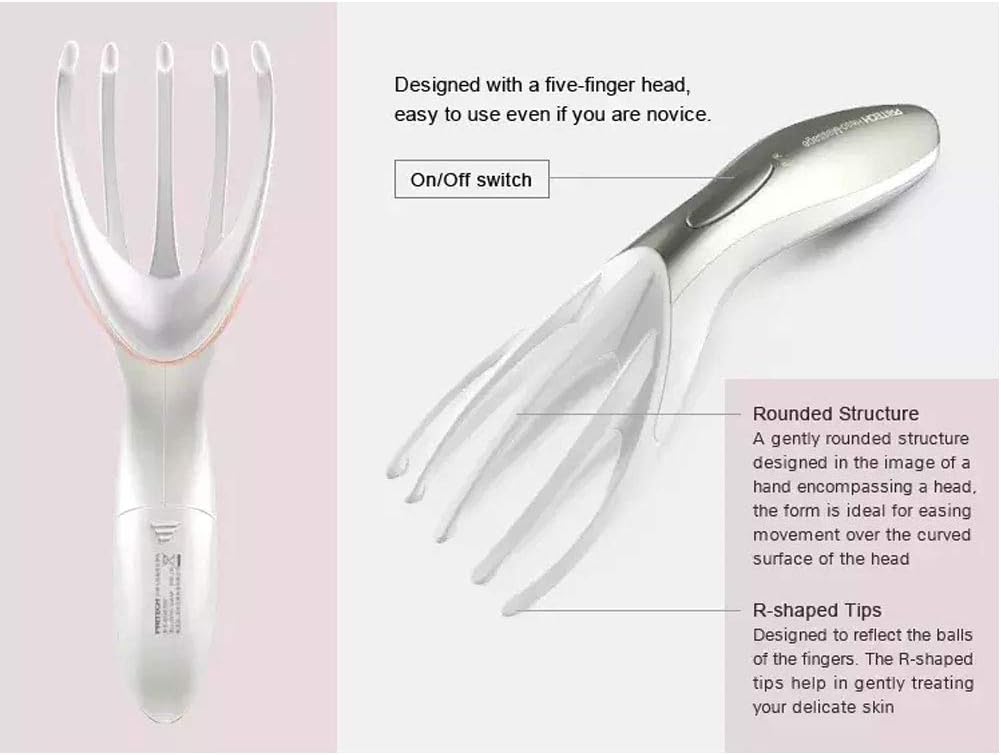 Tezam Electric Head Massager Neck Massage Octopus Scalp Stress Relax Spa Therapy Healing, Soft Resin Finger Gripper Claw Electronic Head Spa Vibration Scalp Massage Tool: Health & Personal Care