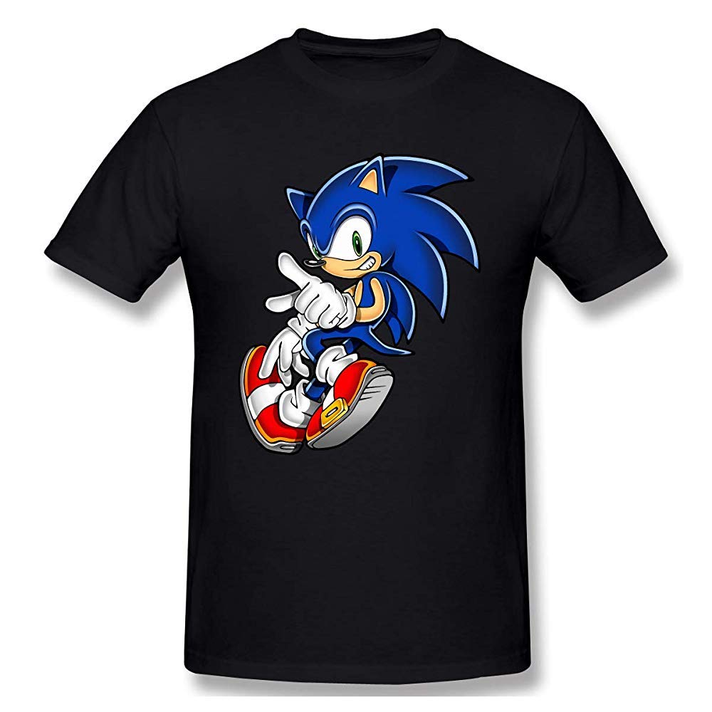 Black Butterfly Amazing Sonic The Hedgehog Short-sleeved Standard T-shirt Black