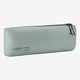 eagle creek Pack-It Isolate Slim Cube - Compact Travel Organizer for Versatile Packing of Small Items - Angled Zipper Opening - Eco-Friendly - Convenient Top Handle - Medium - Storm Grey