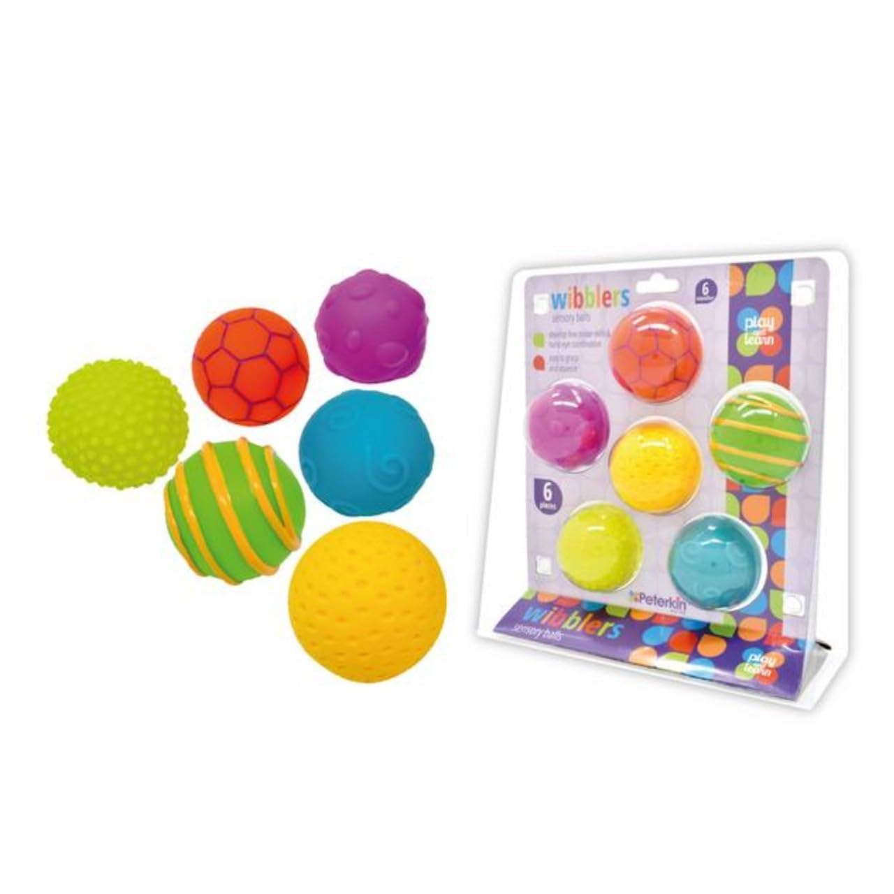 PETERKIN | Play & Learn – WIBBLERS – Sensory Balls | Pre-school Toys | Educational Toys | Ages 10m+