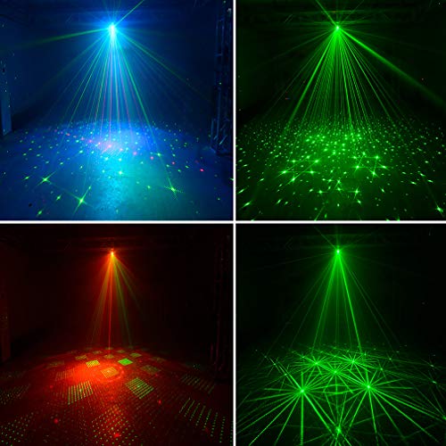 Stage and led Lights KisMee DJ Disco Projector Party Lights Sound Activated Time Function with Remote Control for Xmas Club Bar Halloween Decorations Gift Birthday Wedding