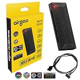 Airgoo PWM ARGB Fan Hub, 2022 New Upgrade 8 Fan Ports with pwm control sync with motherboard, 8 Addressable RGB LED Ports for 5V 3-pin Aura SYNC, Gigabyte RGB Fusion, MSI Mystic Light Sync, Sata Power