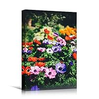 Canvas Wall Art Assorted Fields Bohemian Colorful Floral Group Multicolor Photography - 12x18 inches