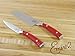 Emeril Lagasse Razor Sharp 2 Piece Chef Knife Set - 5 inch Santoku Knife, 3.5 Inch Stainless Steel Paring Knife, Forged Steel Clad Emerilware - Red Handles