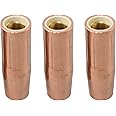RIVERWELD MIG MAG Conical Gas Nozzle 21-50 1/2" for Lincoln Magnum 100L and Tweco Mini/#1 Welding Torch Gun Pack of 3