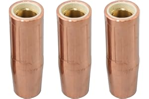 RIVERWELD MIG MAG Conical Gas Nozzle 21-50 1/2" for Lincoln Magnum 100L and Tweco Mini/#1 Welding Torch Gun Pack of 3