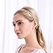 Bridal Headbands for Wedding Women Rhinestone Headdress with Ribbon Silver