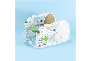 ELNMLHT 2PCS Ant Farm Castle with Connecting Tubes and Forage Box, Sand Ant Colony Observation Kit, Ant Viewing Habitat Science Kit, Educational & Learning Science Kit for Kids, Adults, Student