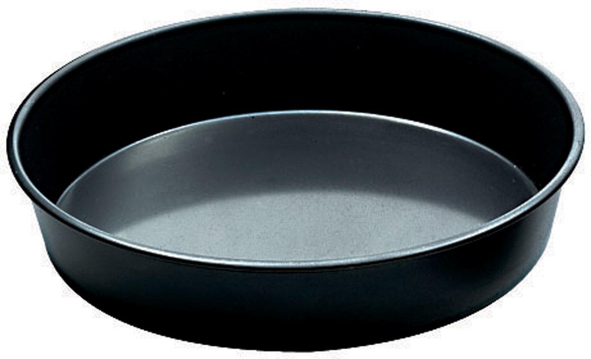 Paderno World Cuisine 9 1/2 Inch by 1 3/8 Inch Blue Steel Cake Pan