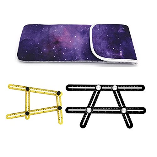 Wanty Water-Resistant Neoprene Curling Iron Holder Flat Iron Curling Wand Travel Cover Case Bag - Flat Iron Travel Pouch - Hair Straighteners Case with Fastener (Purple sky) - Thumbnail 5