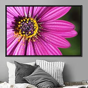 signwin Framed Canvas Wall Art Blooming Closeup Botanical...