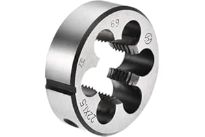 uxcell M22 X 1.5 Metric Round Die, Machine Thread Left Hand Threading Die, Alloy Tool Steel Screw Thread Cutting Die