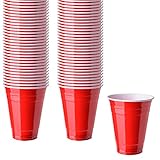 16-Ounce Plastic Party Cups in Red