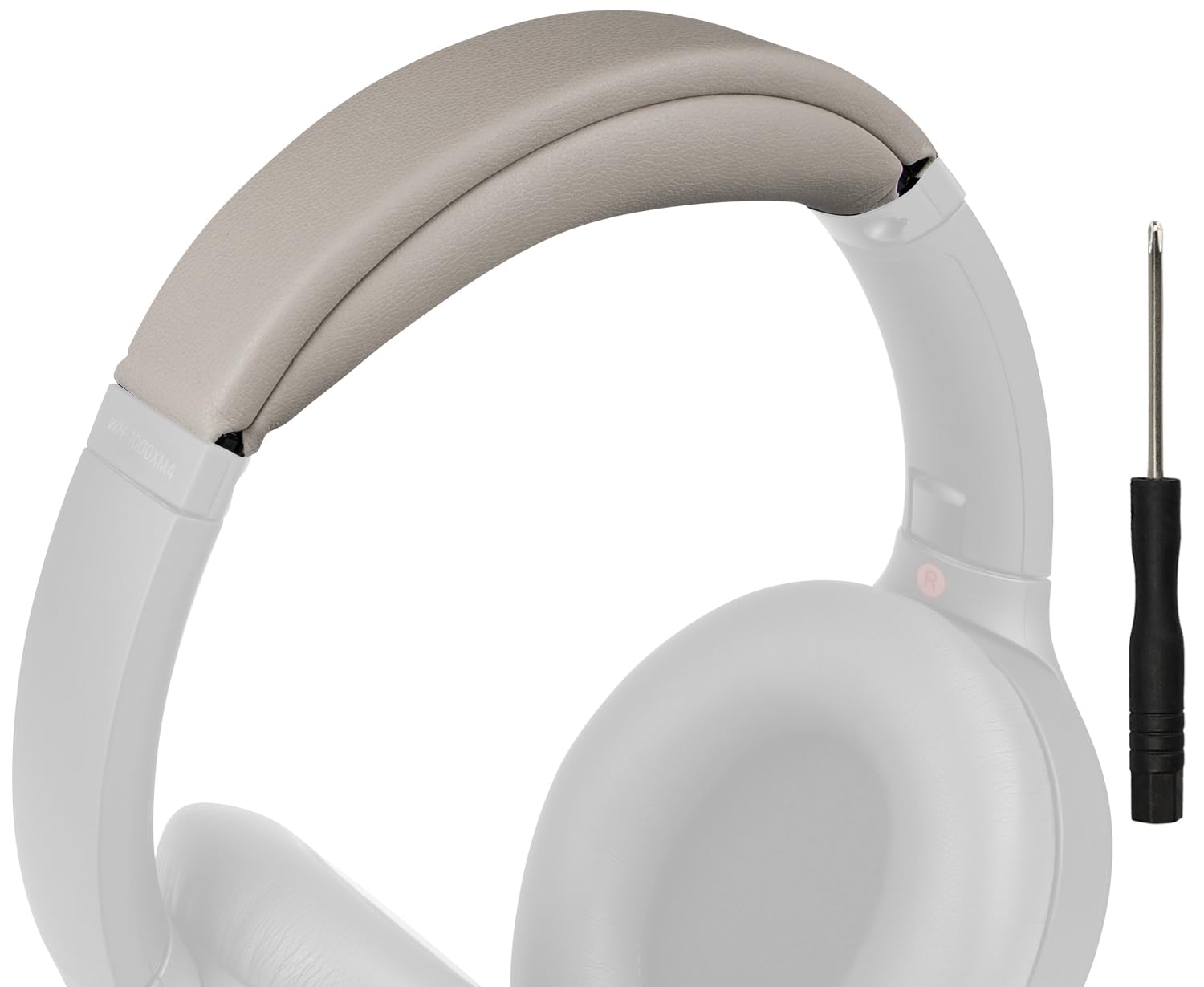 SOULWIT Replacement Headband Pad Kit for Sony WH-1000XM4 (WH1000XM4) Headphones, Easy DIY Installation (Silver)