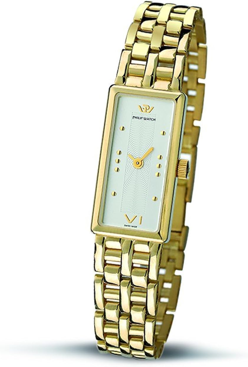 Phillip Watch Queen Womens Analogue SwissQuartz Watch with YellowGold Bracelet R8053559715