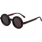 KAJILA 1-9 Gears Adjustable Tint Nightshift Glasses, Round Polarized Glasses ND Filter Lenses PP Frame(98357P)