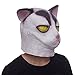 molezu Unhappy Cat Mask, Cat Halloween Mask, Novelty Costume Party Latex Cat Head Mask