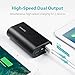 ROMOSS Portable Charger Type C 10,000mAh, 2-Port 4.8A Dynamic Power Bank with Dual USB-C & Micro-USB Input for iPhone X, iPhone 8 Plus, iPad, Samsung Galaxy S9, Huawei P20 and More (Aluminum Black)