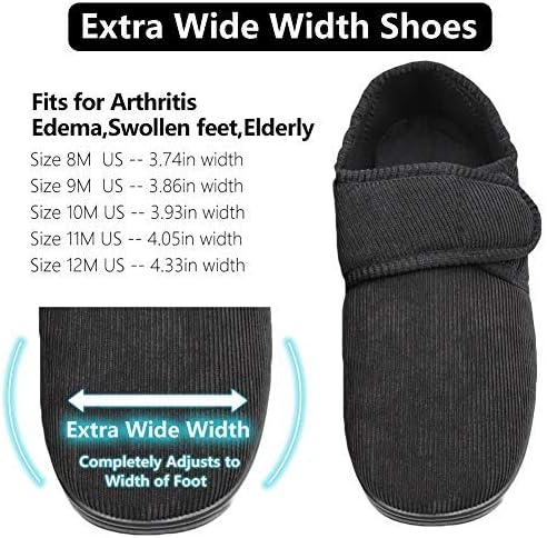 mens house shoes wide width