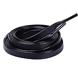 Xiazw One Pair Flat PU Leather Laces Shoelaces for