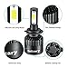 INFITARY LED Headlight Bulbs H7 Conversion Kits Car LED Headlights 72W/Pair 6500K 8000LM Extremely Super Bright COB Chips- 1 Pair-(H7 Black)
