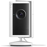 Ring Indoor Cam Plus (newest model), Home or business security, Retinal 2K for crisp, true-to-life video quality, 4x Enhanced Zoom, Low-Light Sight, White