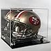 Helmet Display Case Football Helmet Acrylic Case Full Size Helmet Case Black Acrylic Base Gold Risers Mirror P368