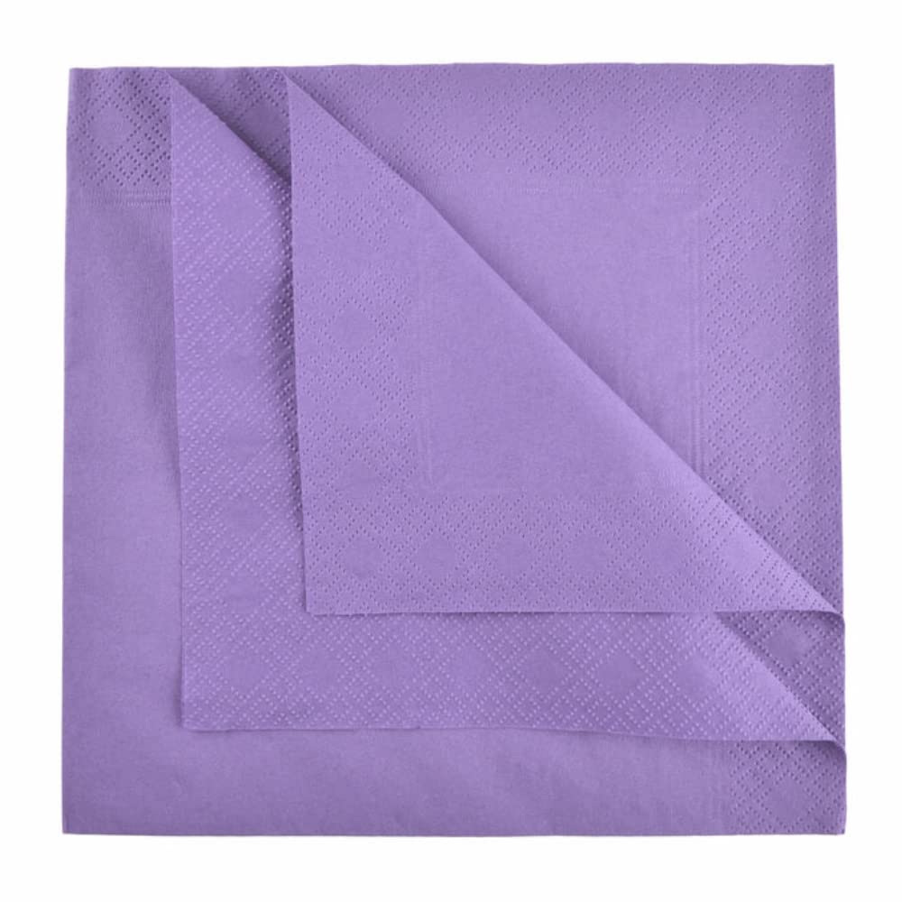 Swantex Purple Napkins 33cm 2ply - Pack of 100 | Disposable Napkins, Party Napkins, Paper Napkins, Dinner Napkins